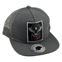 Divided We Fall - Grey w/Grey Mesh Flat Bill Hat