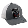 Divided We Fall - Grey w/White Mesh Curved Bill Hat