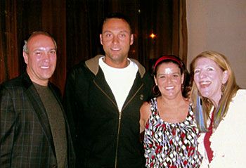 New York Yankee Derek Jeter, Debi & Lisa Lampanelli
