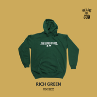 GREEN HOODIE  (LOVE OF GOD)