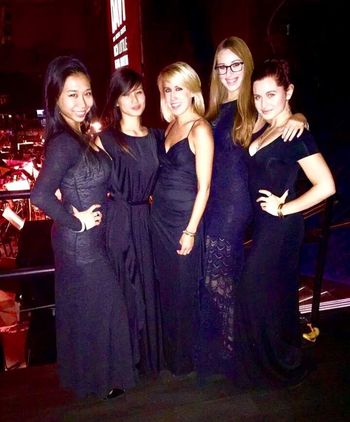 Robert Davi string girls at the Avalon Theatre
