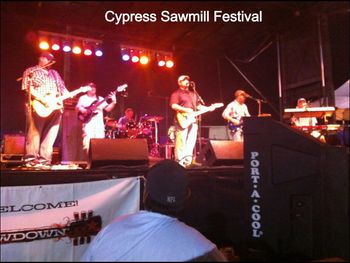 Jamming at the Paterson Cypress Sawmill Festival
