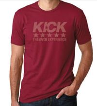 KICK T-Shirt Cardinal Red w Stars Logo!