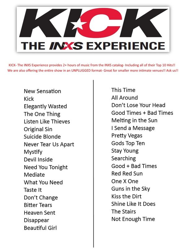 Kick- The INXS Experience- A Tribute to INXS - KICK- EPK