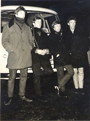 The Who Support band, 31 January 1966.
Adrian, Phil (RIP), Percy & Ducksy.

Three of us still playing in the band today