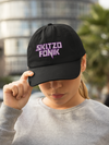 Black Hat w/Purple and White Logo (Unisex one size) - FREE SHIPPING