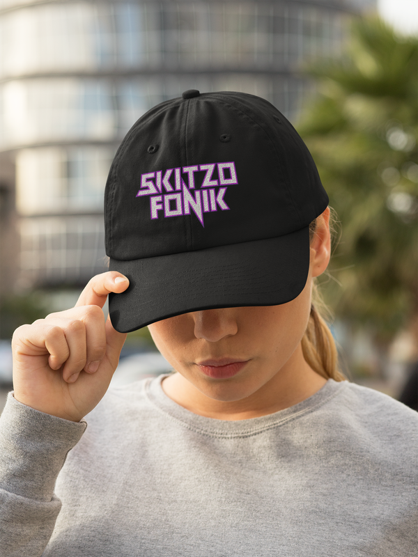 Black Hat w Purple and White Logo Unisex one size FREE