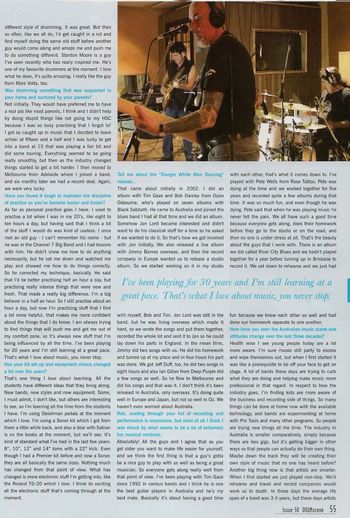 Drum Scene Magazine feature on Rob
