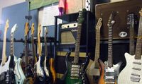 Some of my guitars . A few 60s Teiscos, Danelectros, etc