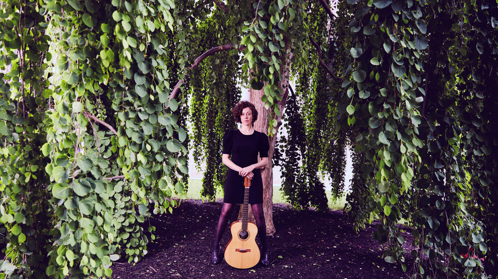 Indie-folk songwriter Rachael Kilgour beneath canopy of tree for Game Changer EP, by Kelly Davidson
