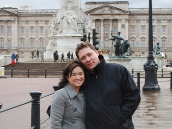 Wendy and Jim at Buckingham Palace.
