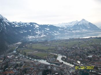 Rivers connect the two lakes in Interlaken.
