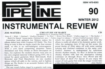 'Creature Of Habit' album review - Pipeline magazine, Winter, 2012 (UK)
