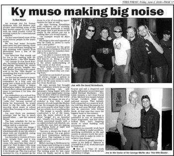 'Ky Muso Making Big Noise' Kyabram Free Press, Fri. June 2, 2006 (AUS)
