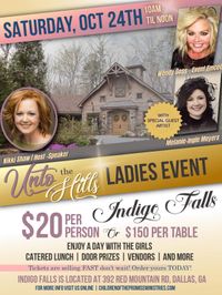 "UNTO THE HILLS" Ladies Event 