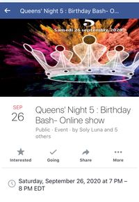 Online: Rasa Vitalia @ Queens' Night 5 : Birthday Bash- Online show