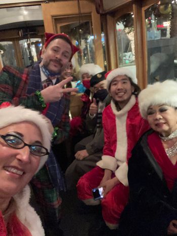 Elfin’ around on the caroling jolly trolly through San Francisco’s Chinatown, Ferry Building and Fisherman’s Wharf bringing joy, music, dance, laughter and gifts this holiday season! Thank you for inviting me to be a part! This is what I’m made for 🙏 😊 🎁 🎄 12/16/2021
