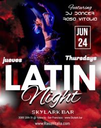 San Francisco, CA: Hot Latin Nights @ Skylark Bar w/ DJ Dancer Rumbera Hot Rasa!