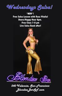 San Francisco, CA: Rasa Vitalia's Free Hot Wednesday Salsa Class @ Blondies + Live Music! 