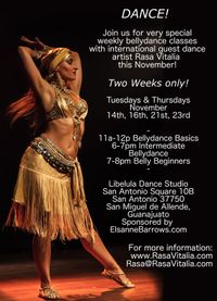 Thrs 11a-12pm - Rasa Vitalia's Weekly Belly Dance Classes in San Miguel de Allende, Mexico!