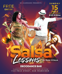San Francisco, CA: Rasa Vitalia's Sexy Salsa Party Dance Class @ Decodance Nightclub