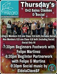 Richmond, CA: Rasa Vitalia @ Allegro Ballroom - Salsa Class