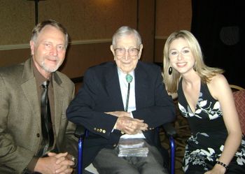 With my dad and Coach John Wooden.
