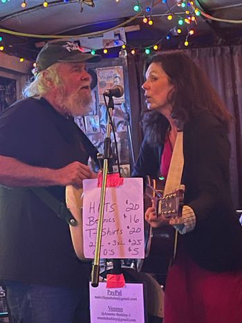 Nettie and Bob singing Pills & Prayers at Brown's Diner Sept. 10, 2021 photo by Debbie Weyerbacher
