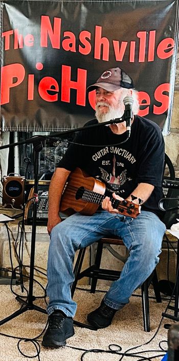Bob at house concert in White Bluff, TN June 30, 2024
