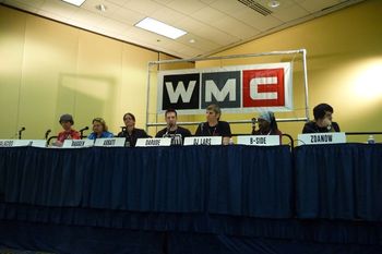 Bimbo jones on the remix panel @ the Miami winter music conference
