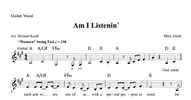 Am I Listenin' Sheet Music/Guitar Vocal