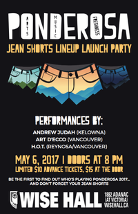 Ponderosa 2017 - Lineup Launch Party