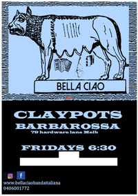 Bella Ciao Friday night Barbarossa residency