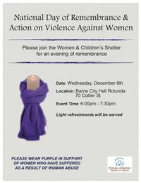 National Day of Remembrance & Action on Violence Against Women