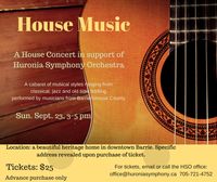 House Music: A concert in support of Huronia Symphony Orchestra