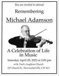 Remembering Michael Adamson – A Celebration of Life in Music