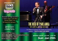 The Hits of Paul Anka Live Show