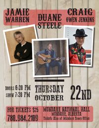 Duane Steele/Jamie Warren/Craig Owen Jenkins in Concert