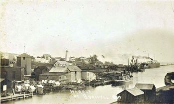 Port Burwell station and harbour CPR
