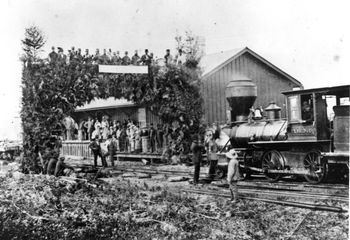 Sutton, Ont. 1877 ceremonial opening of the branch. Hubert Brooks Collection
