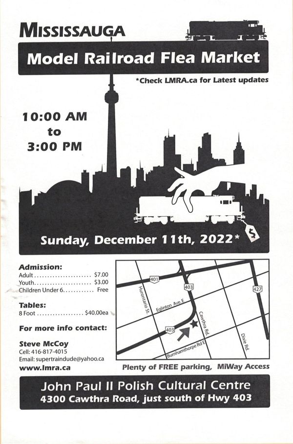 Mississauga (formerly the Toronto) Model Railroad Flea Market John