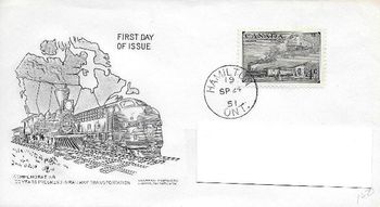 1951 FDC centenary of postage stamps
