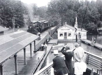 Lake Joseph CNR  Muskoka Wharf Spur at Dock Siding nd pnk
