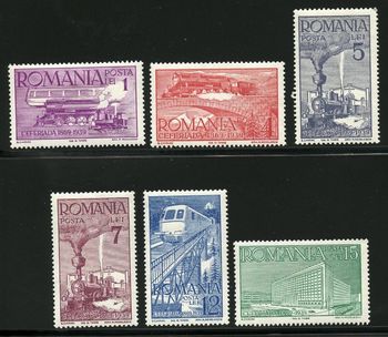 1422-1427 1939. Commemorating the 70th anniversary of Rumanian railways
