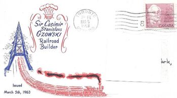 1963 FDC Sir Casimir Gzowski
