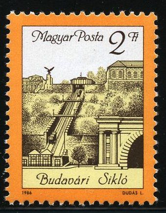 3696 1986. The re-opening of the Budapest Castle Hill Funicular Railway. The line was opened on March 2, 1870, and has been in municipal ownership since 1920. It was destroyed in the Second World War and reopened on June 4, 1986
