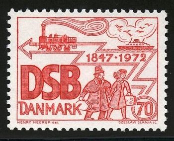 540 1972. Commemorating 125 years of Danish railways
