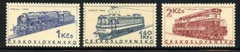 1560-1562 1966. High denominations. Czech locomotives

