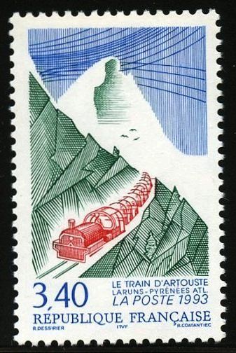 xxxx 1993. the narrow gauge d'Artouste tourist train is situated in the Pyrénées-Atlantiques
