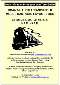 Brant-Haldimand-Norfolk model railroad layout tour, formerly the Brantford, Simcoe & Port Dover tour